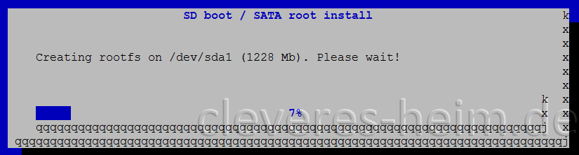 SATA root install